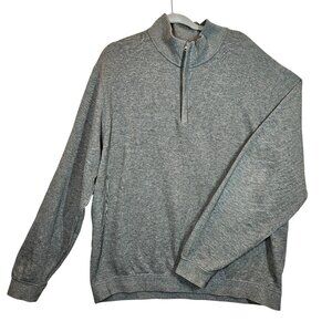 Cutter & Buck sweater mens XL 1/4 Zip tight knit logo Career Office Dad Hipster